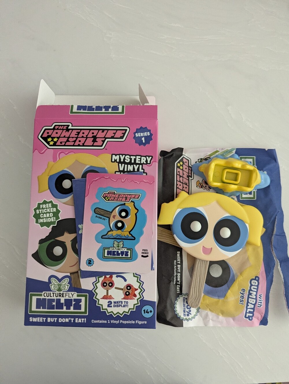 Culturefly The Powerpuff Girls Meltz Mystery Vinyl Figure Bubbles